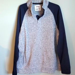 Sonoma Men's Long Sleeve Sweat Shirt Size XL Tall Gray and Blue